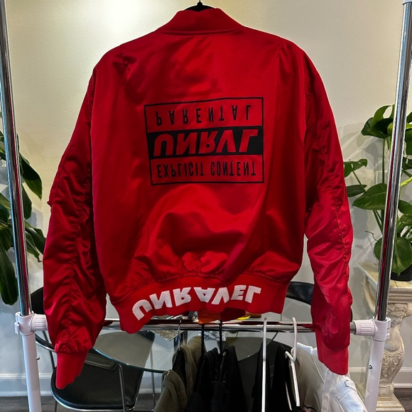 Ben Taverniti Unravel Project Red Bomber Jacket - Picture 1 of 3